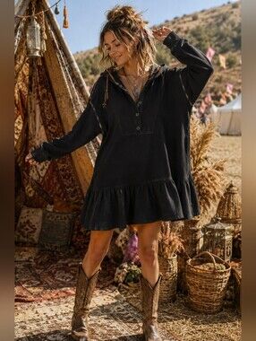 🖤 Something Navy Hooded Sweatshirt Dress Size Medium 🖤